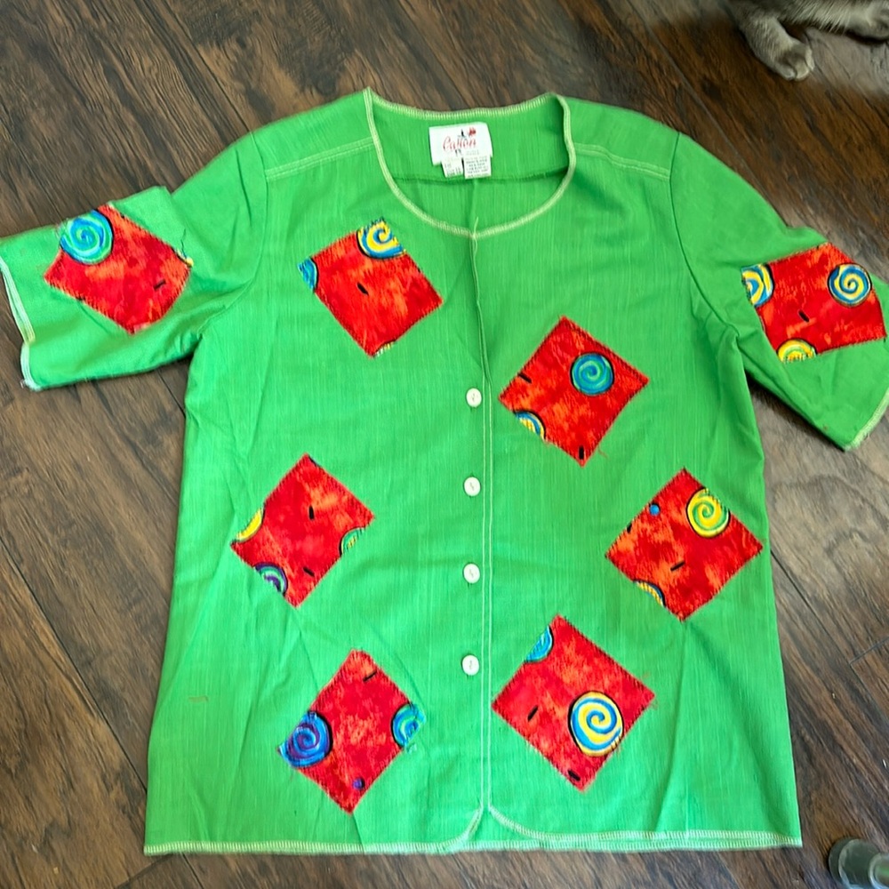 Vintage 80’s Caron Chicago green jacket